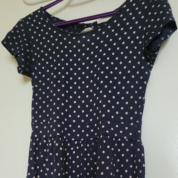 REGATTA navy blue polka dot dress - Picture 1 of 2
